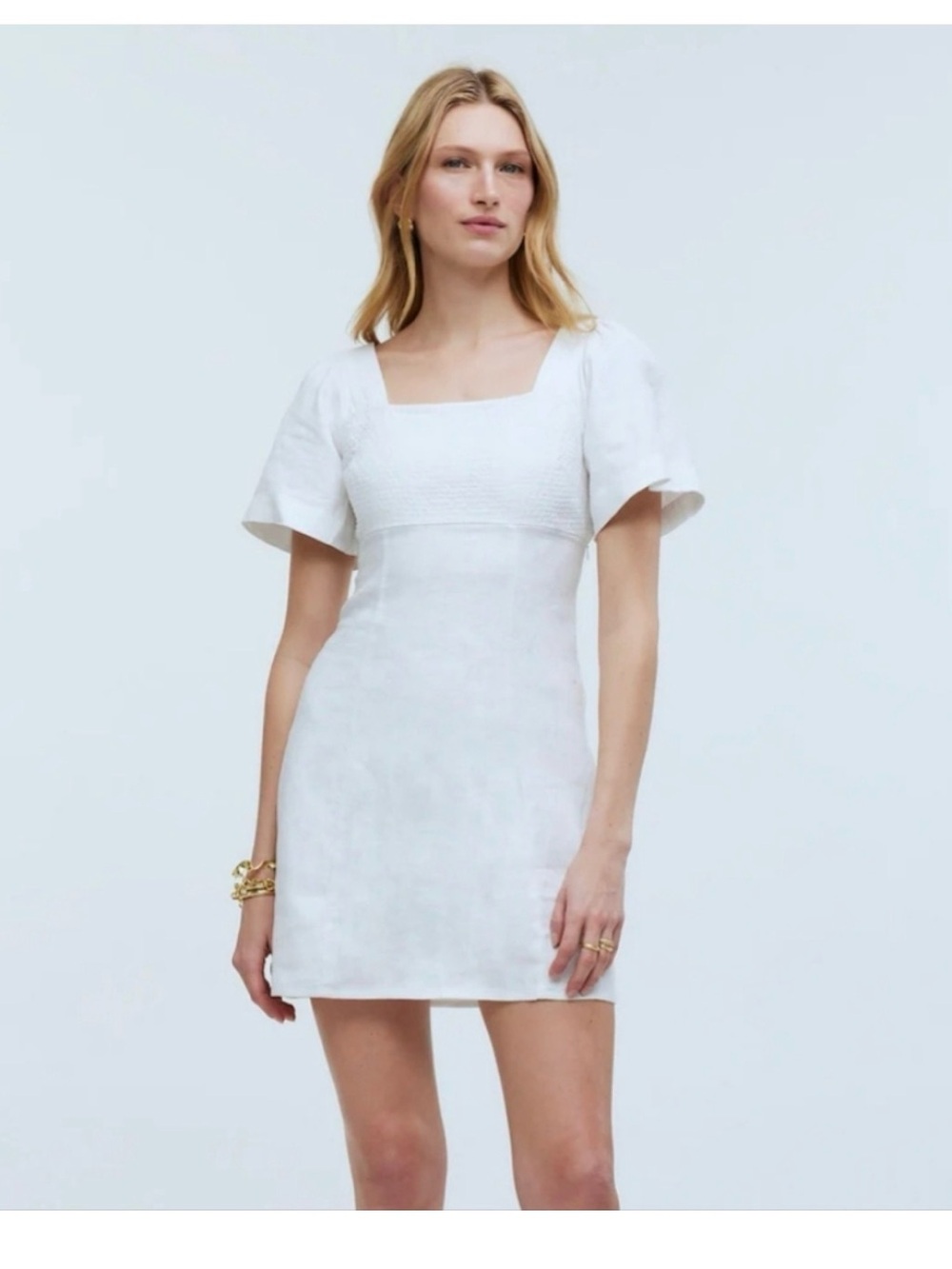 Madewell Alexi Flutter Sleeve
Summer Linen Blend Minidress -
NWT - Size 14